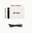 LED Light Pad Drawing Board for Tracing – Adjustable Brightness, A2/A3/A4/A5