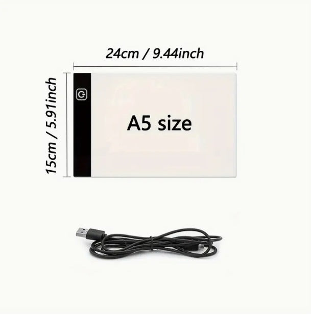 LED Light Pad Drawing Board for Tracing – Adjustable Brightness, A2/A3/A4/A5