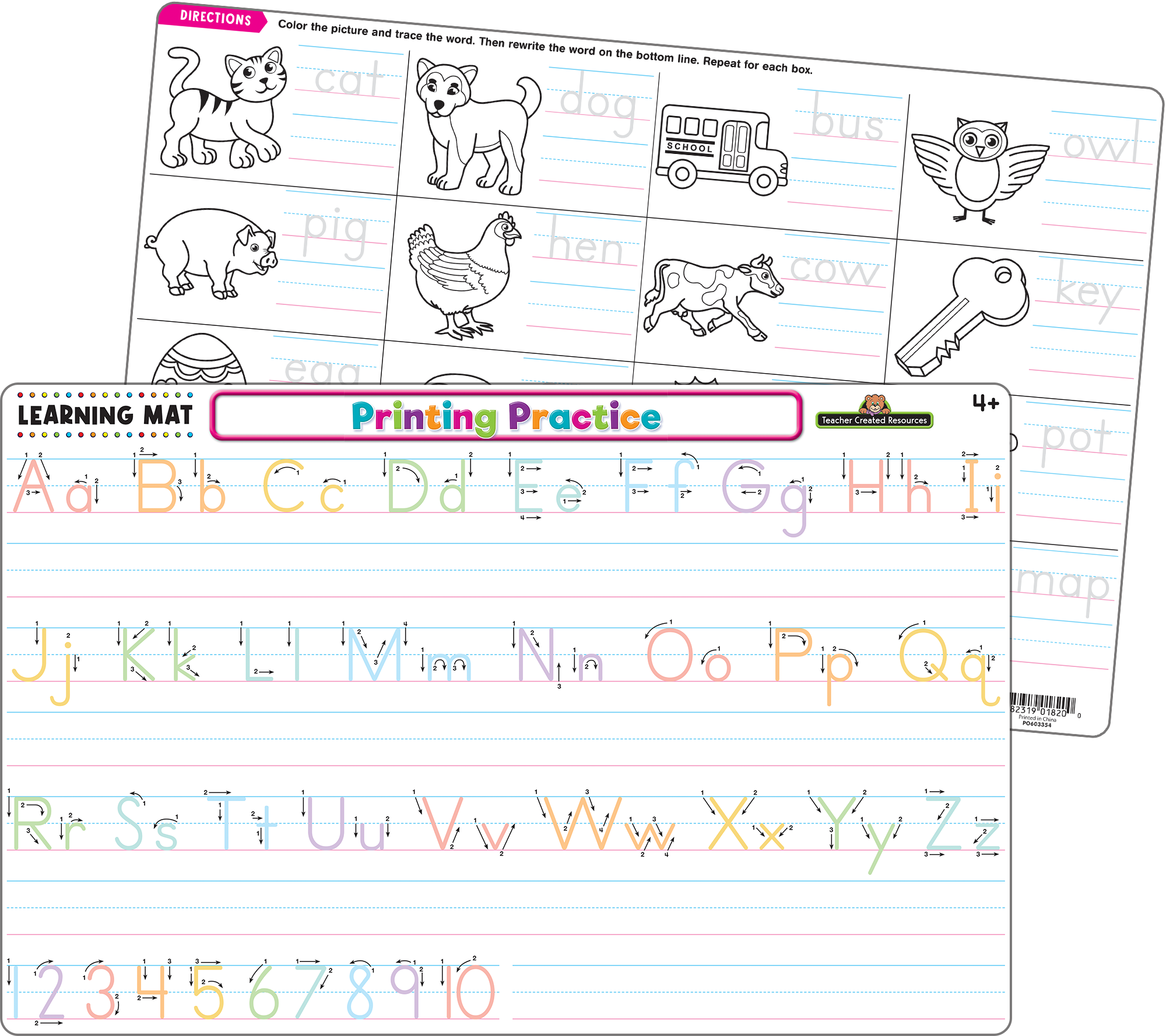 Teacher Created Resources - Printing Practice Learning Mat - Large Table Mat
