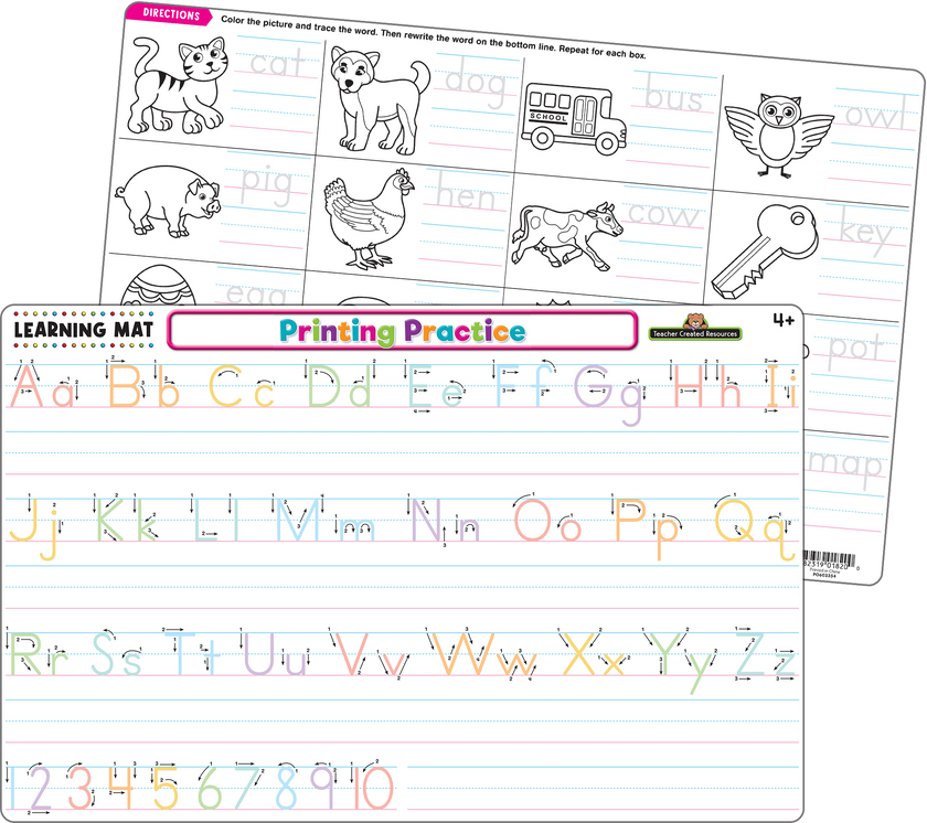 Teacher Created Resources - Printing Practice Learning Mat - Large Table Mat