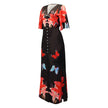 Summer Casual Vacation Style V-Neck Printed Dress