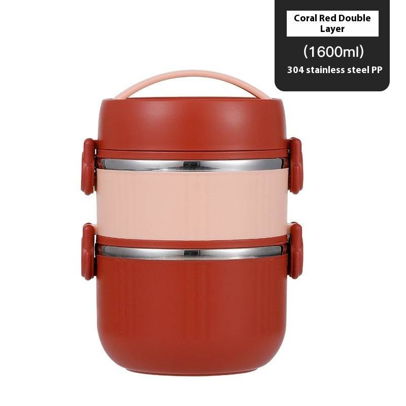 2 layer 304 Stainless Steel Thermal Insulated Lunch Container