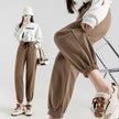 Fleece-lined Casual Harem Drawstring sweat Pants For Women