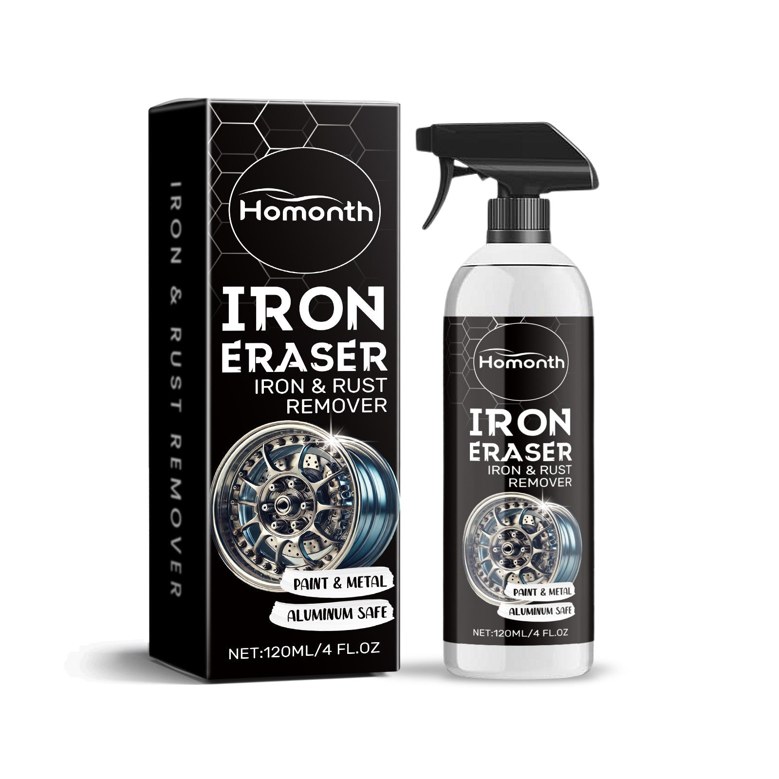 Car Rust Remover & Tire Cleaner Spray – Multi-Surface Stain & Rust Removal (120ml)