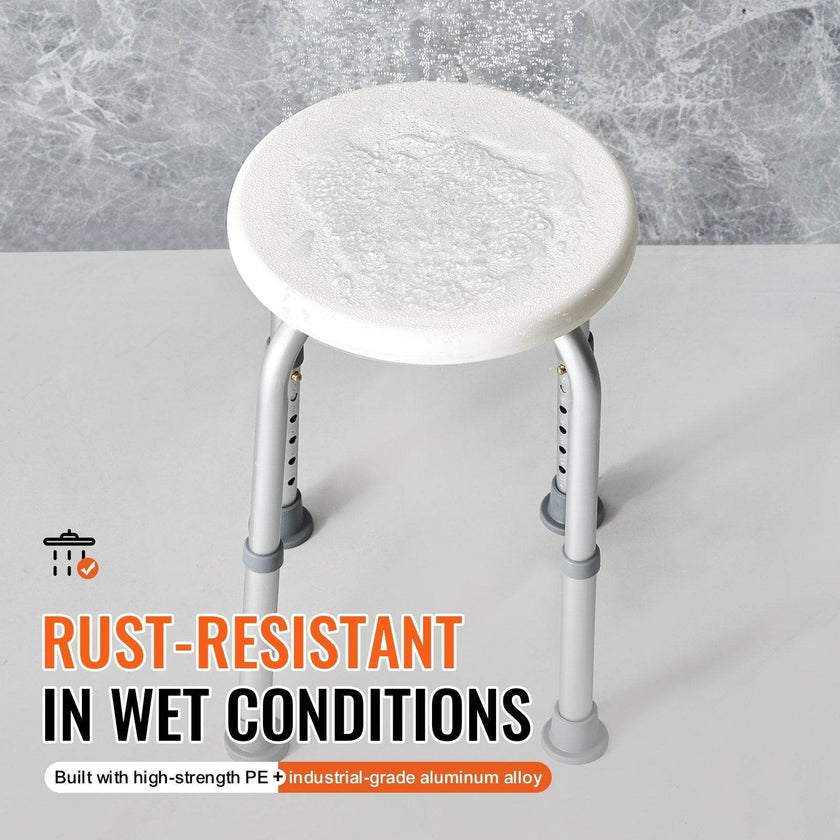 Shower Chair For Inside Shower, Adjustable Height Shower Stool, Non-Slip Bench Bathtub Seat Stool For Elderly Disabled Adults Handicap, 300 Lbs Capacity