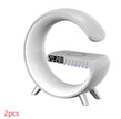 G-Shaped LED Lamp with Bluetooth Speaker & 15W Wireless Charger – App-Controlled Atmosphere Light for Bedroom