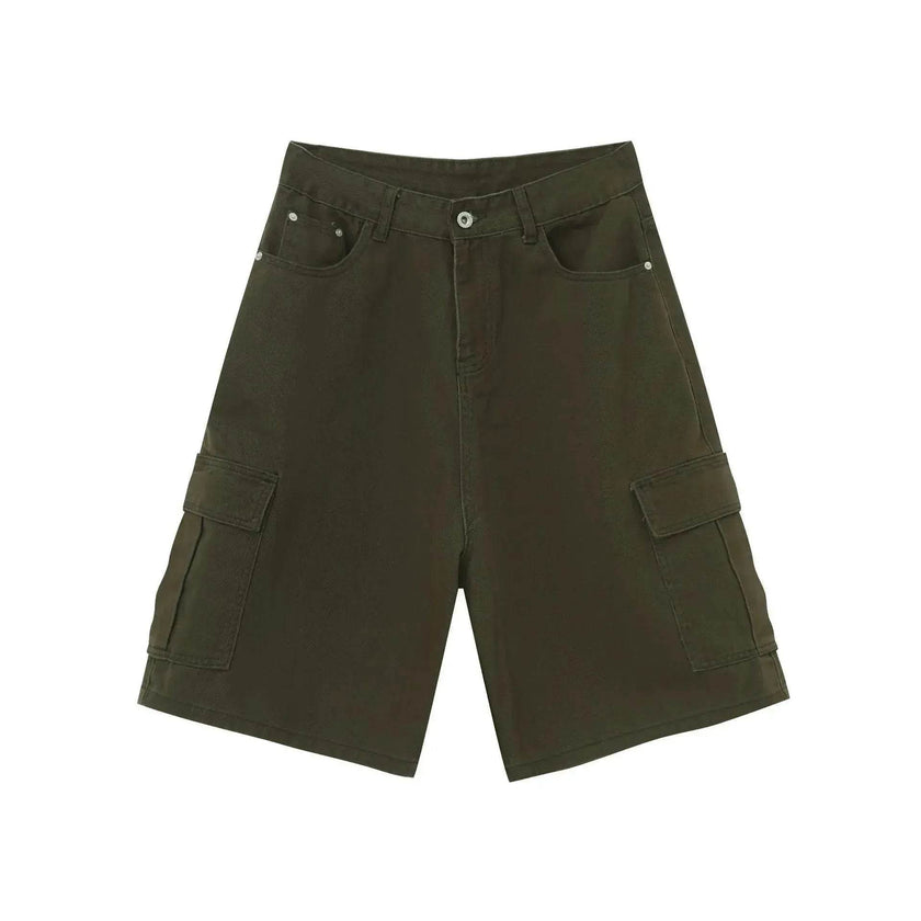 Men's Baggy Dad Shorts Jeans Denim Summer New Straight Wide-leg Workwear Denim Shorts  for Men Loose Leisure All-matching Shorts
