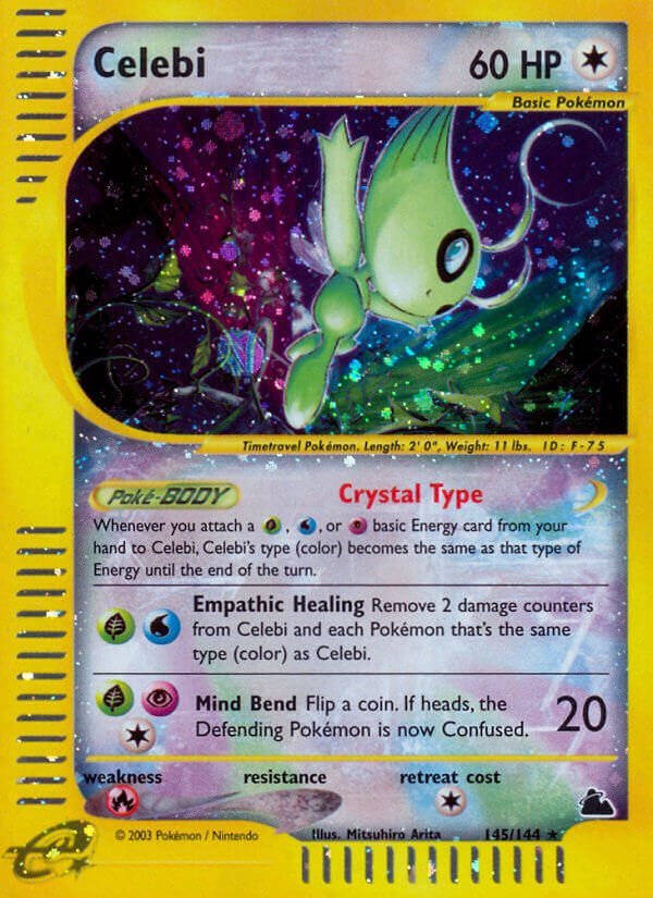 Celebi - 145/144 - Holo Rare Reverse Holo