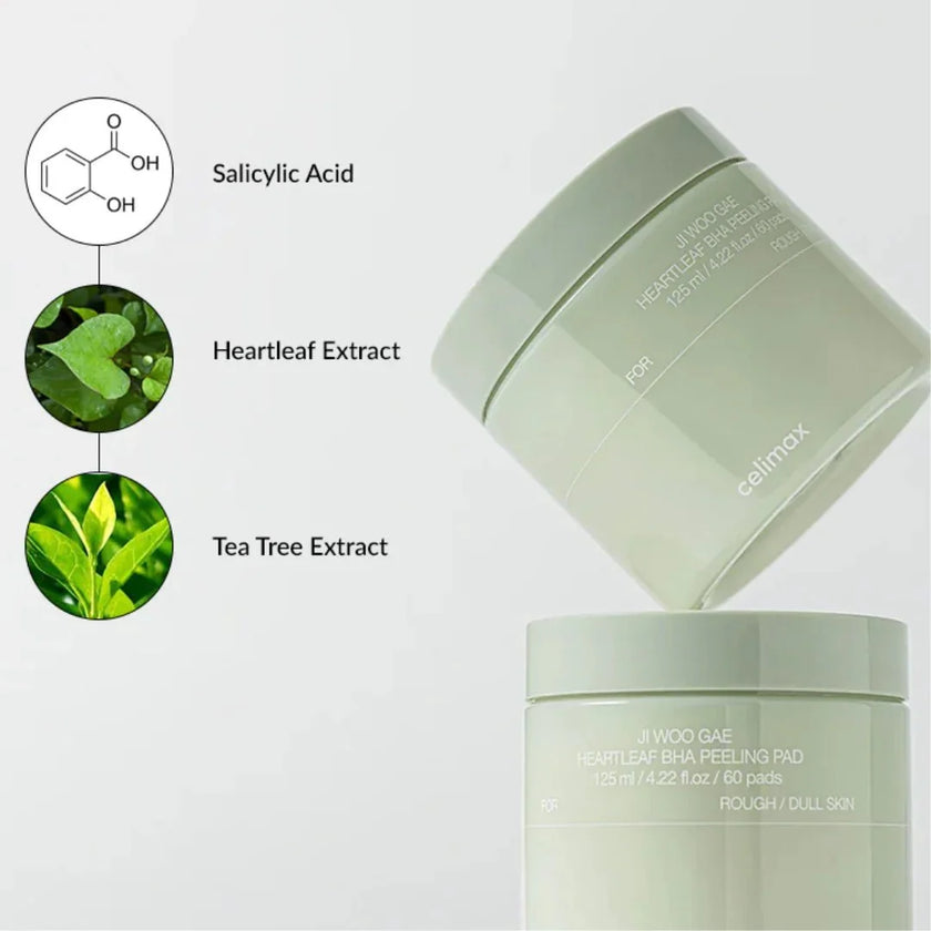 Celimax Ji Woo Gae Heartleaf BHA Peeling Pad 125ml / 60pads
