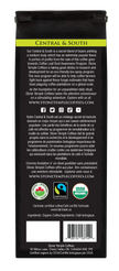 Central & South - Whole Bean, Medium Roast, Certified Organic OCIA/ Fairtrade Coffee 1lb/454g