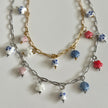 Ceramic Charm Necklace- Silver