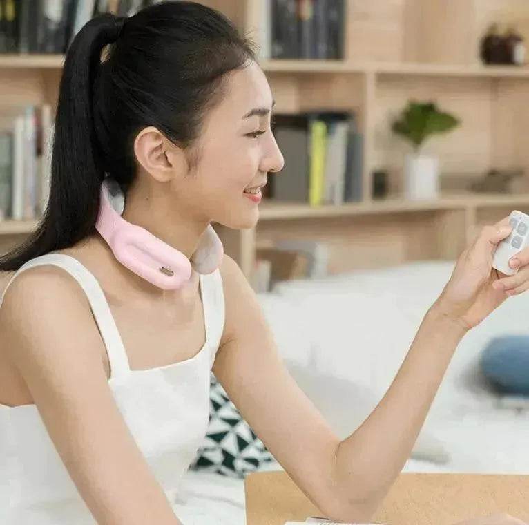 U-Shape Cervical Neck & Shoulder Massager with Heat – Pulse Therapy, 3 Modes, Remote Control, USB Rechargeable