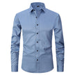 Men's Long Sleeve Business Casual Shirt – Loose Fit, 10 Colors, S–8XL | Canada & USA