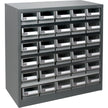 Armoire à pièces KPC-HD haute résistance, acier galvanisé, 30 tiroirs, 87,5 cm x 38,5 cm x 87,5 cm, grise.