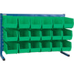 Louvered Rack with Bins, 18 Bins, 36