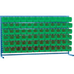 Louvered Rack with Bins, 72 Bins, 72