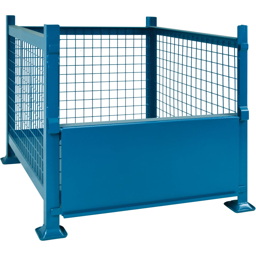 Conteneurs empilables en vrac, 87,6 cm (L) x 102,9 cm (P) x 76,2 cm (H), capacité de 1360 kg.