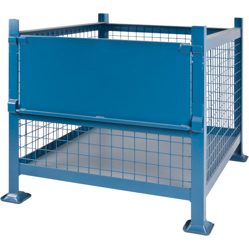 Conteneurs empilables en vrac, 87,6 cm (L) x 102,9 cm (P) x 76,2 cm (H), capacité de 1360 kg.