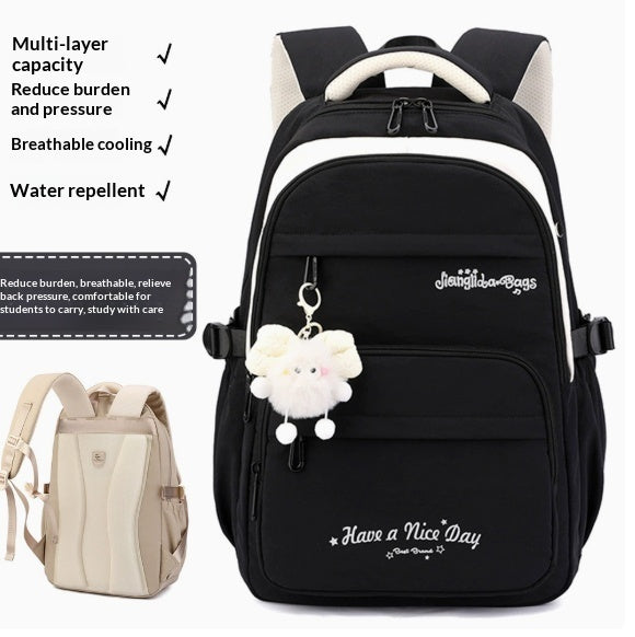 Girls Galaxy Backpack – Cartoon Print Campus School Bag (Backpack or 3-Piece Set)