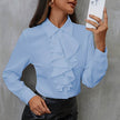 New Long Sleeve Business Work Office  Chiffon Blouse Shirt Women