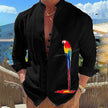 Men's Cotton Linen Casual Loose Long Sleeve Shirt