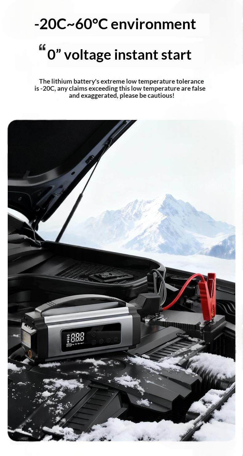 3-in-1 Portable Cordless Car Jump Starter & Tire Inflator – 6000mAh/8000mAh Emergency Kit Canada USA