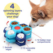 4-Layer Slow Feeder Dog Puzzle Bowl – Interactive IQ Feeder Toy for Dogs & Cats (Blue)
