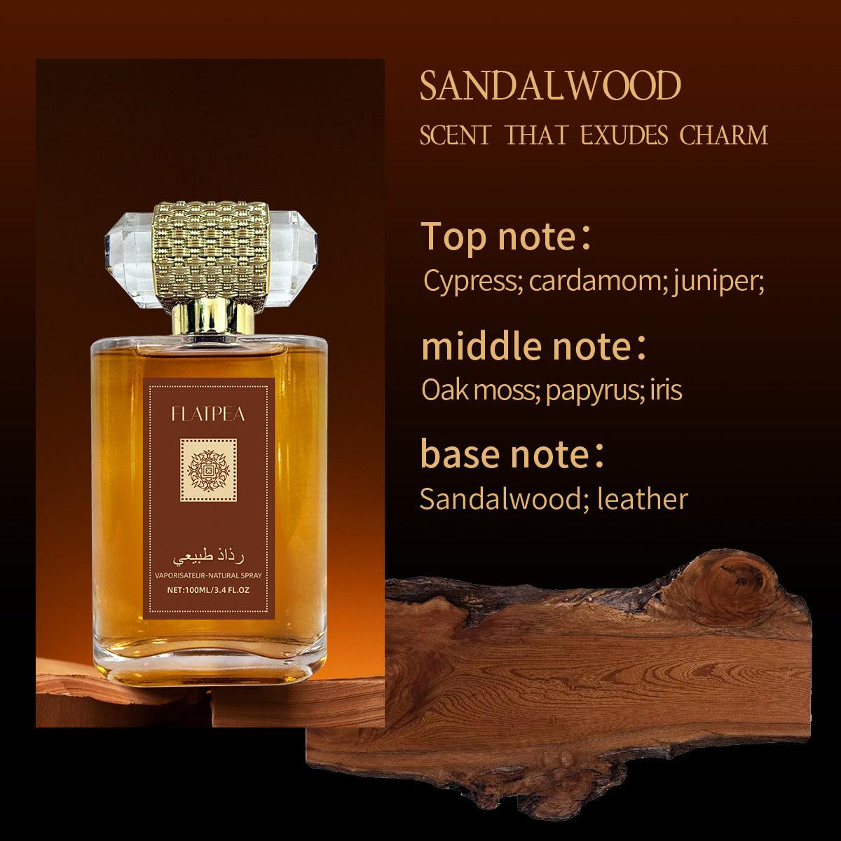 Arabian Sandalwood Men's Alcohol-Free Perfume Spray 100ml – Long-Lasting Middle Eastern Fragrance