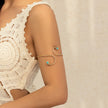 Hip-hop Spiral Stone Open Arm Bracelet – Electroplated Iron Tassel Circle Jewelry