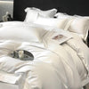 Long-staple Cotton Lace Four-piece Duvet Cover Bedding Set - Light Luxury