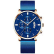 Mens Business Luxury Watches For Men Mesh Band Quartz Watch