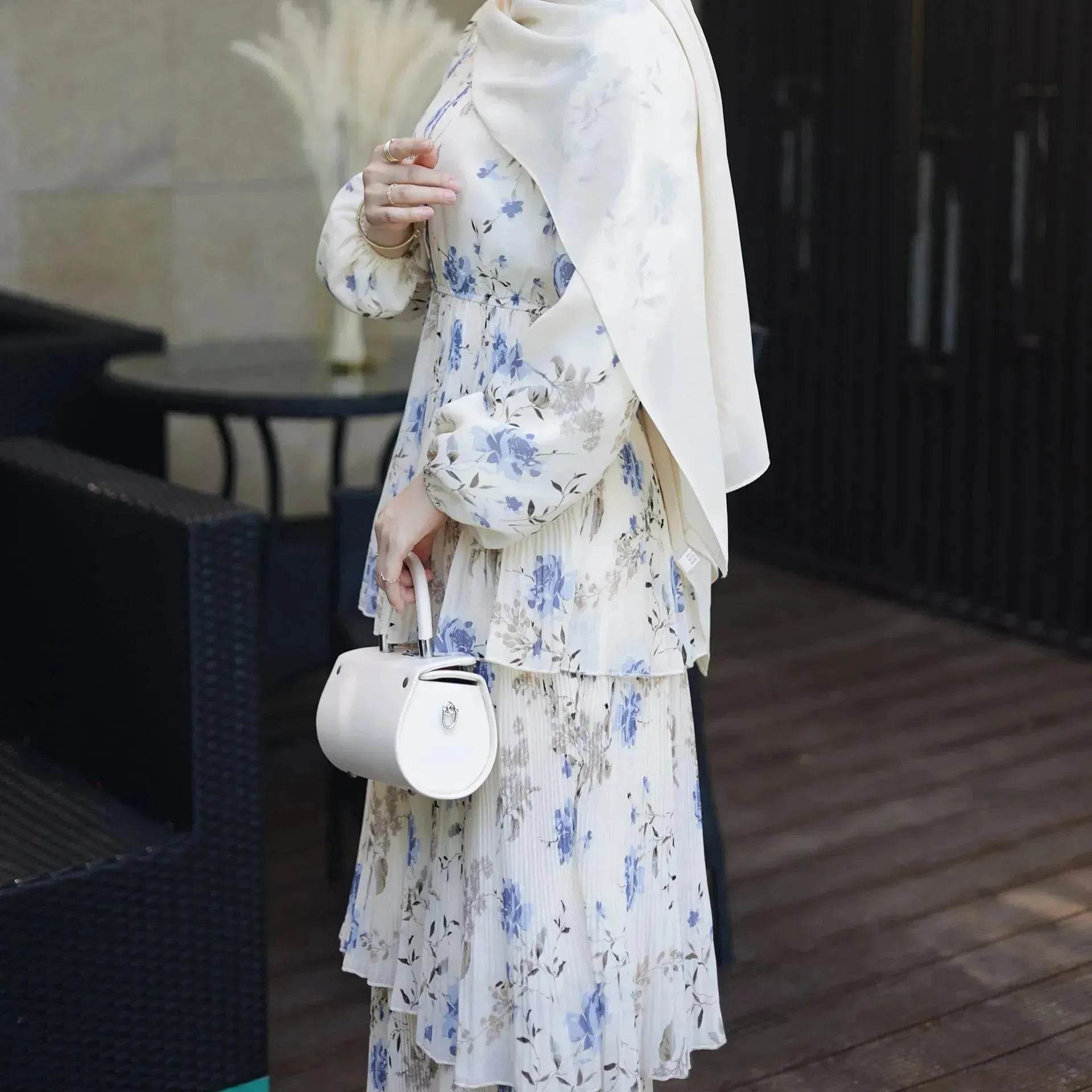 European And American Middle East Pure Meiqi Printed Long Dress