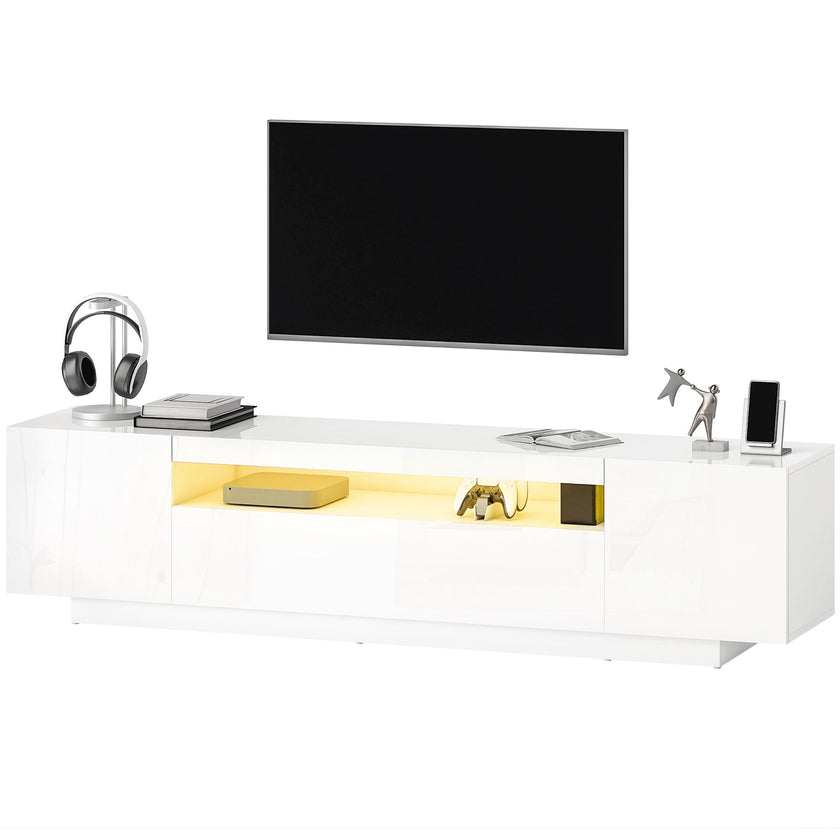 Greer Modern TV Stand with RGB LED Lights-for 65-85