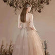 Champagne-colored Host Starry Sky Toasting Dress With Strapless