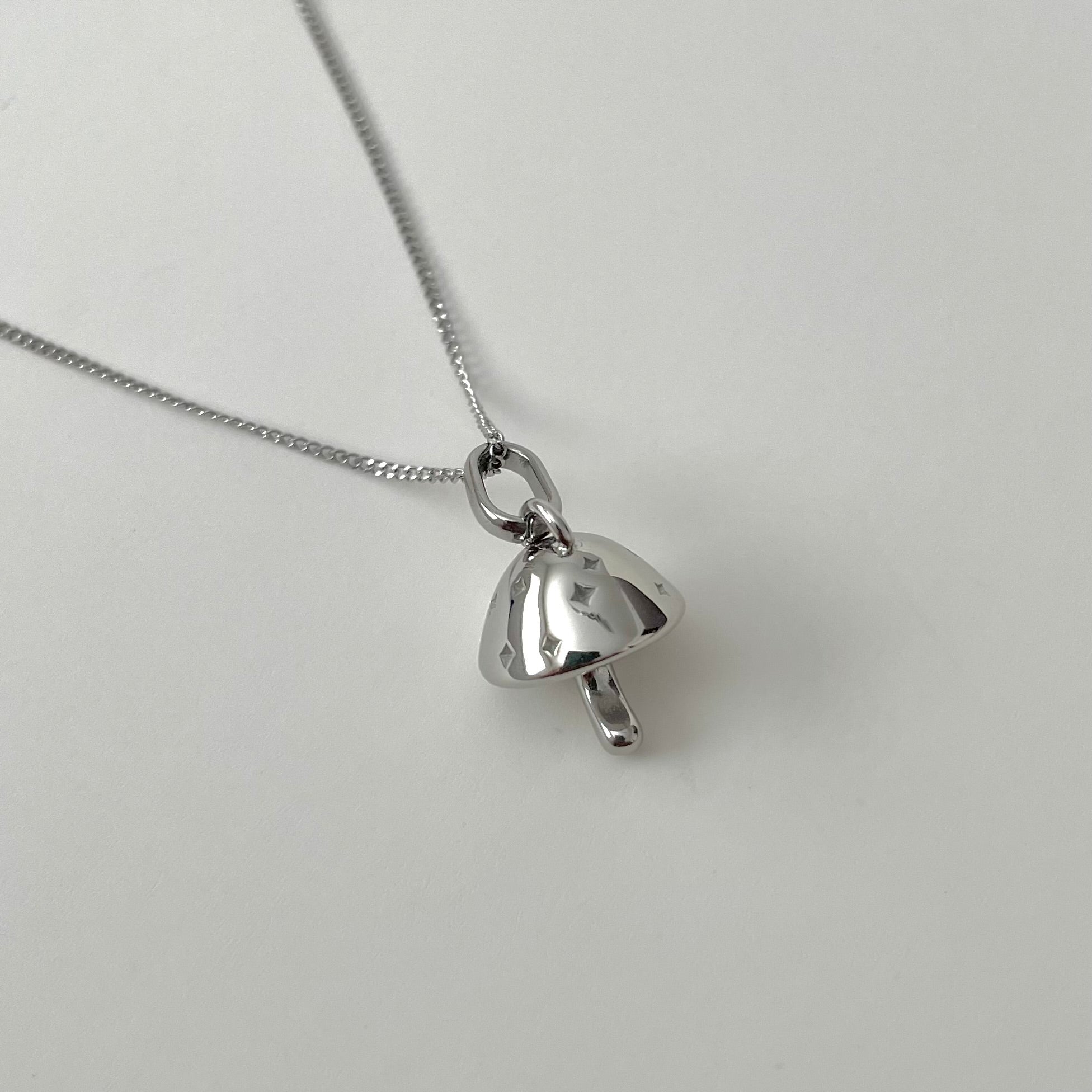 Champignon aka Mushroom Necklace- Silver