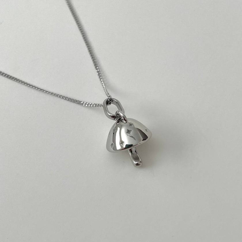 Champignon aka Mushroom Necklace- Silver