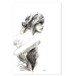 Charcoal Women Figure - Black and white art print