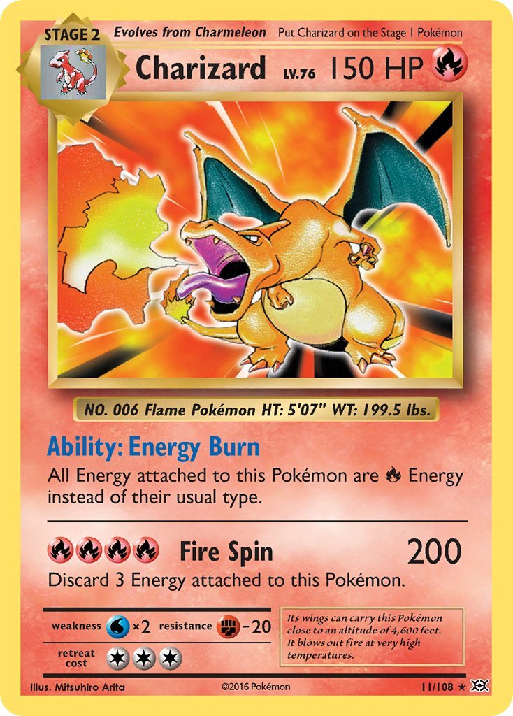 Charizard - 11/108 - Holo Rare
