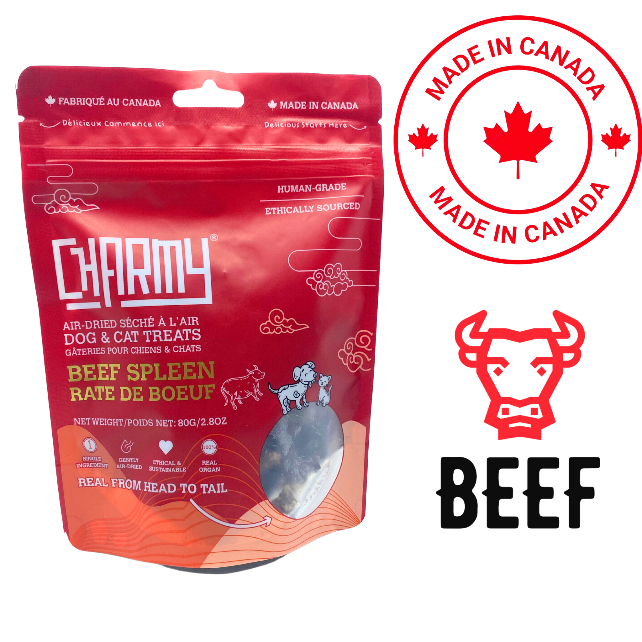 Charmy - Beef Spleen Air Dried Dog Treat