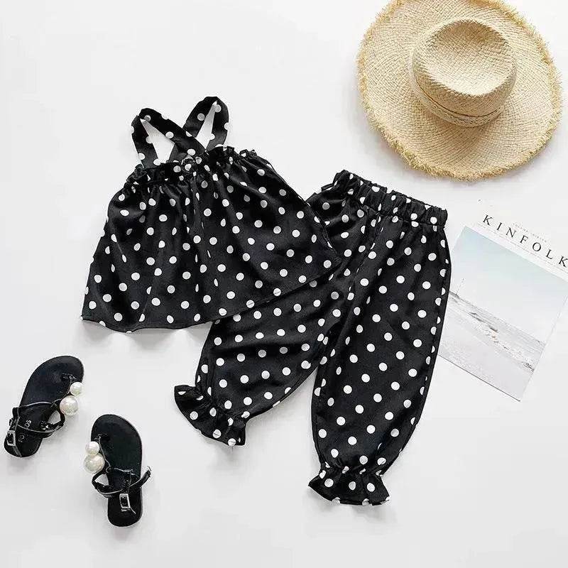 Chiffon vest trousers children's clothing summer new Baby Girl Cloth set