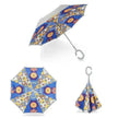 Children's Colorful Handle Reverse Umbrella Set Baby Cartoon Umbrella