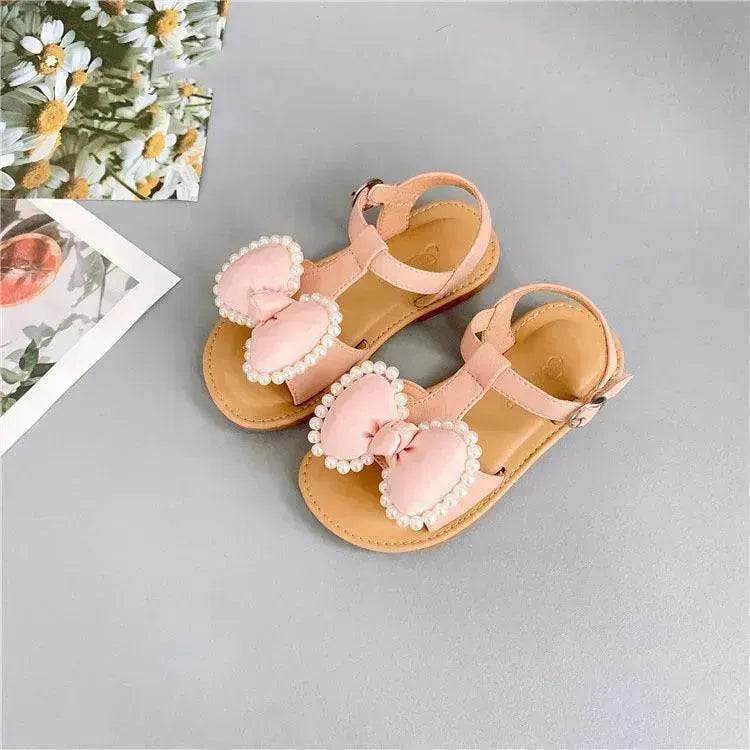 Children'S Fashion Korean Girls Casual Sandals Bowknot Velcro Kids Shoes