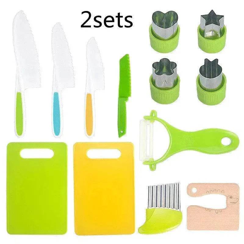 Children's Plastic Birthday Cake Stand Knife Toy Suit