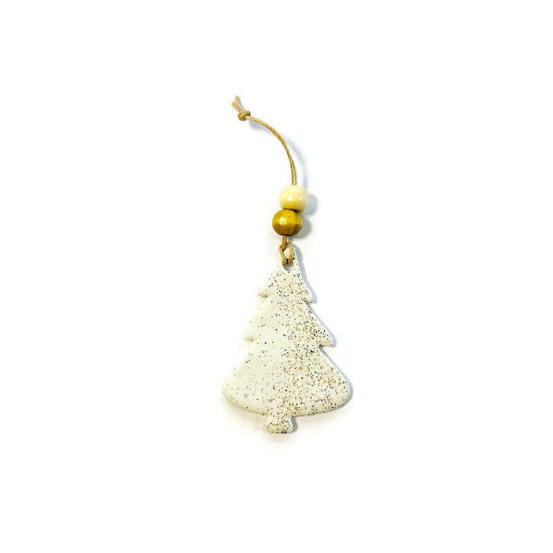 Christmas Tree Shaped Ornament Handmade from Clay & Nova Scotia Beach Sand