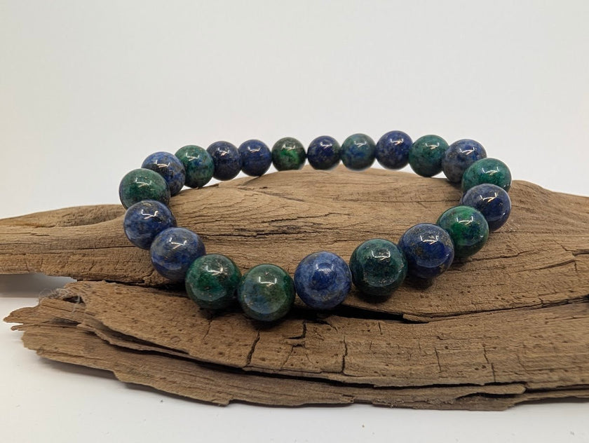 Chrysocolla Bracelet – 8mm Polished Beads