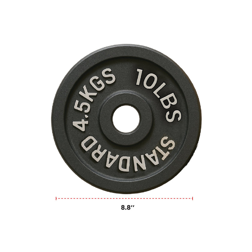 Cast Iron Weight Plates - Standard, Olympic in LBs, KGs