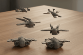Civilian Merchant Convoy – 18-Ship 1:128 Sci-Fi Fleet