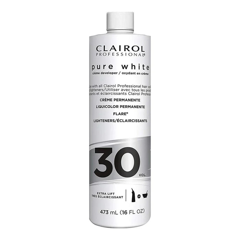 CLAIROL PROFESSIONAL PURE WHITE 3O VOL. CRÈME DEVELOPER 16OZ