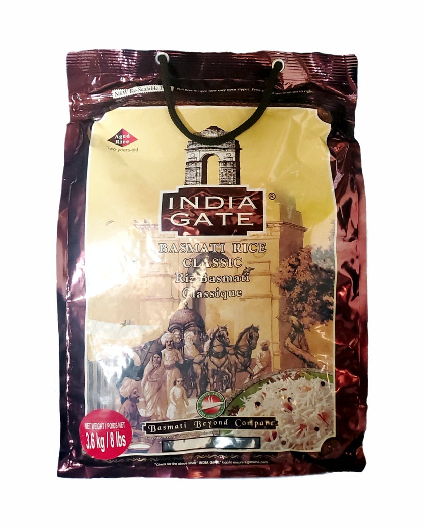 India Gate Basmati Rice Classic 8lb (3.6kg)
