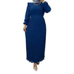 Classy Solid Color Turtleneck With Loose Abaya Dress for Arab Dubai Turkey Middle East Women